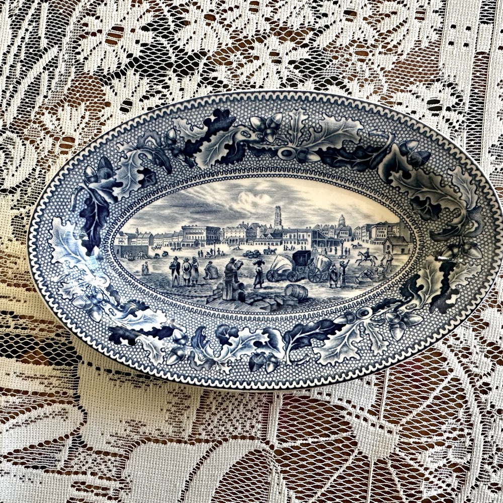 Johnson Bros. Raviera ( small tray ) “Am Kai Levee New Orleans “